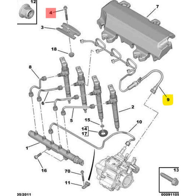 Manguera Retorno Diesel Para Ford Tourneo 2012/2015