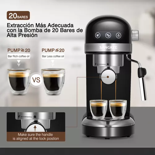 Cafetera Espresso 20 Bar, Máquina De Espresso Profesional Para Café Con  Espumador De Leche Al Vapor, Máquina Compacta Para Cappuccino Y Latte Con Pantalla  Táctil (ESS3)