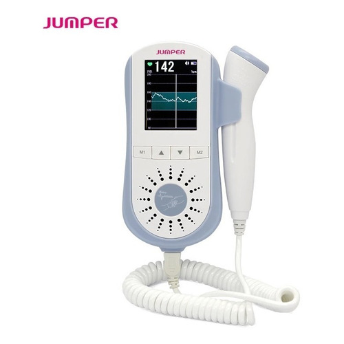 Monitor Doppler fetal profesional Jpd 100e Lcd color azul blanco