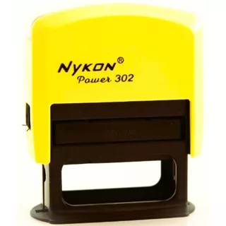 Carimbos Personalizados Nykon 302 Cor Da Tinta Preto Cor Do Exterior Amarelo