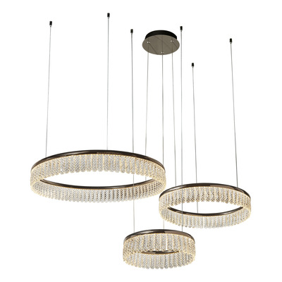 Colgante Aro Led Dorado L6576 76w 80+60+40cm Mks  Dorado