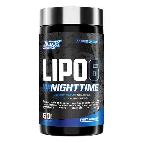 Lipo 6 Black Nighttime - 60 Caps, Nutrex Sabor Sin sabor