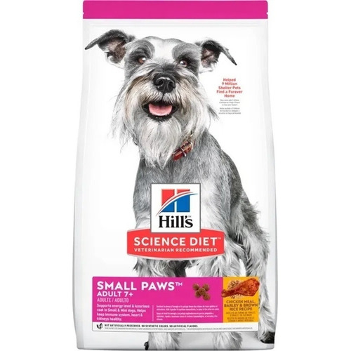  Hill's Science alimento diet adult 7 small paws para perro adulto de raza mini y pequeña sabor pollo en bolsa de 3kg
