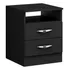 Mesa De Luz - Muebles Web - Mesita De Noche - 2 Cajones Y Espacio - Negro