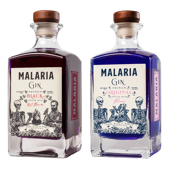 Gin Malaria + Malaria Black Combo Premium 700 Ml