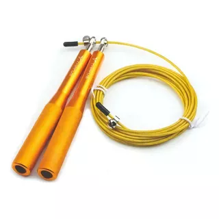 Corda De Pular Cross Train Speed Rope Alumínio 2 Rolamentos Cor Dourado