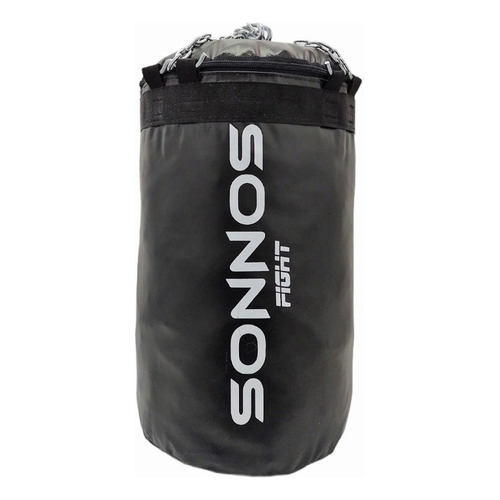 Bolsa De Boxeo Vinilica Sonnos 50cm + Relleno Ideal Niños Color Negro