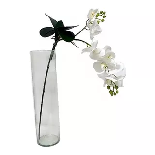 5 Orquídeas Silicone C/ Folhas E Raízes Flor Artificial  
