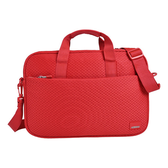 Porta Laptop American Tourister Snap Max Color Rojo Diseño de la tela Liso