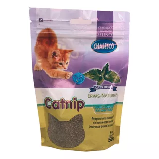 Catnip 50 Gramas Erva Para Gatos Natural Relaxante Chalesco