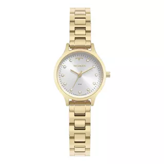 Relógio Technos Feminino Mini Dourado - Gl32aj/1k Cor Do Fundo Prata