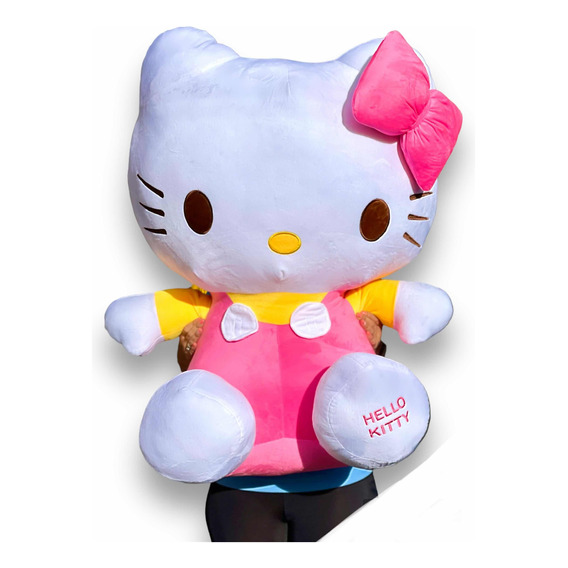 Hello Kitty Peluche Gigante 110cm Perfumada + Moño + 3 Globo