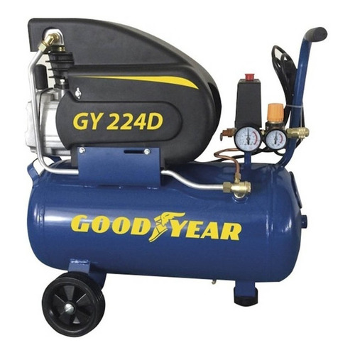 Compresor de aire eléctrico portátil Goodyear GY 224D monofásico 24L 2hp 220V - 240V 50Hz azul