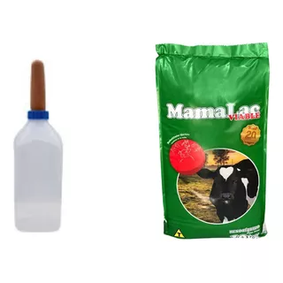 Leite Em Pó Para Bezerros 10kg + Mamadeira 2lt