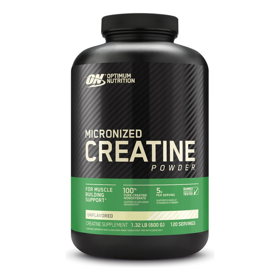 On Optimum Nutrition 100% Monohidrato Creatina 120 Servicios