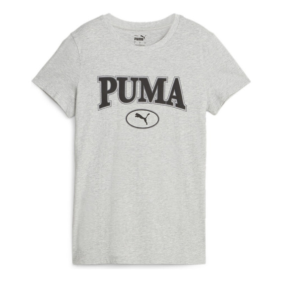 Playera Puma Squad Graphic Tee Para Mujer En Color Gris