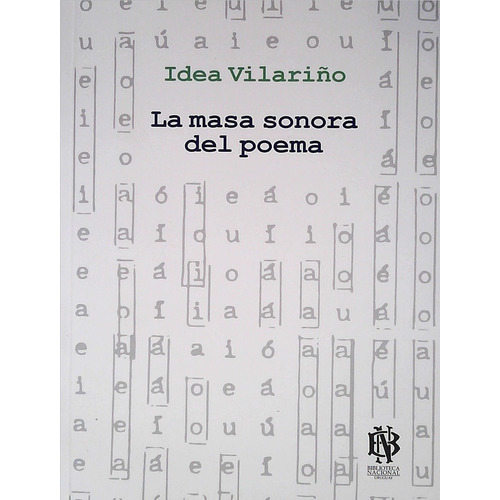 La Masa Sonora Del Poema, De Idea Vilariño. Editorial Biblioteca Nacional, Tapa Blanda En Español