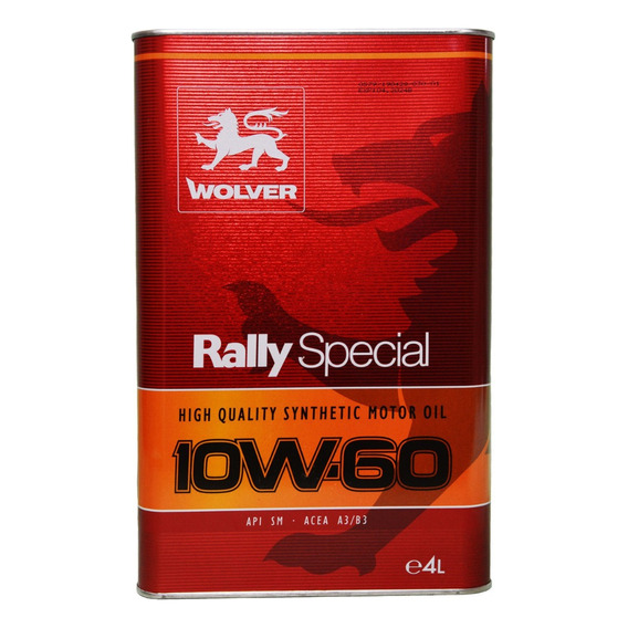 Aceite Lubricante 10w60 Rally Special Sm/a3/b3 Wolver 4lts