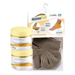  Kit Dois Cremes Hidratantes Homeopast + Homeofeet (meia) Fragrância Suave Tipos De Pele Para Os Tipos De Pele