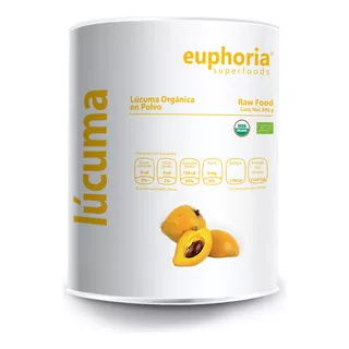 Lúcuma Orgánica En Polvo 500g Euphoria Superfoods