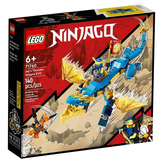 Lego® Ninjago - Dragón Del Trueno Evo De Jay (71760) Cantidad de piezas 140