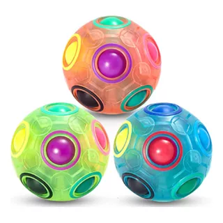 Cubo Magico Pelota Rainbow Ball Magic Rubik Con Luz P/unidad