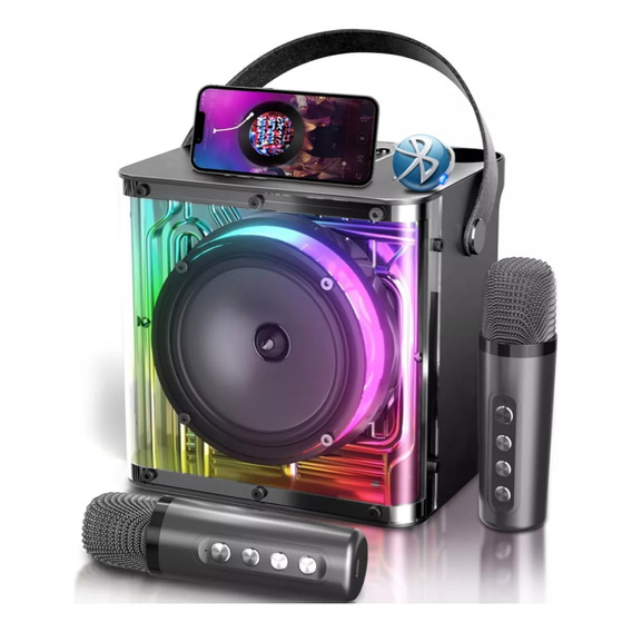 Bocina Bluetooth 5.0 Portátil Inalámbrica Con Microfono Rgb