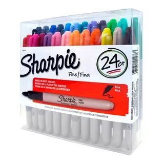 Marcador Permanente Sharpie Colores Surtidos Con 24 Piezas