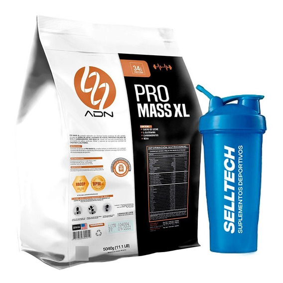 Proteína Adn Pro Mass Xl 5kg Vainilla + Shaker