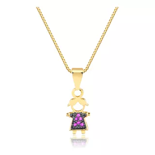 Colar Personalizado Com Pingente Feminino Banhado A Ouro 18k