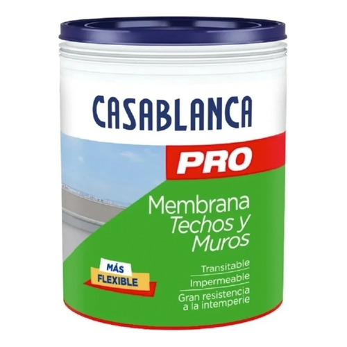 Membrana Liquida Casablanca Pro Techos Y Muros 4 Lts Color Blanco
