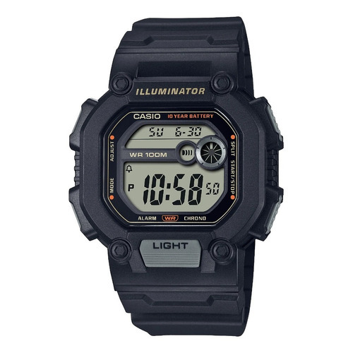Reloj Casio Digital W-737hx Original Para Caballero E-watch Color de la correa Negro