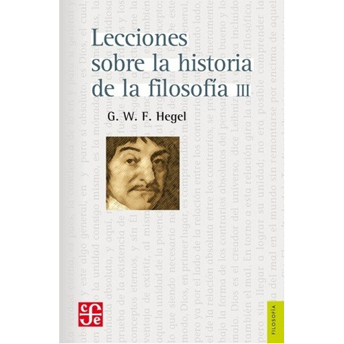 Lecciones S/ Historia De Filosofía - Tomo 3, De Hegel. Editorial Fondo De Cultura Económica, Tapa Blanda En Español