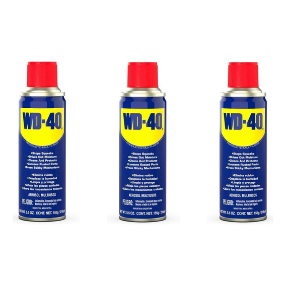 Pack X 3 Wd 40 Lubricante Aerosol Multiusos X 155g