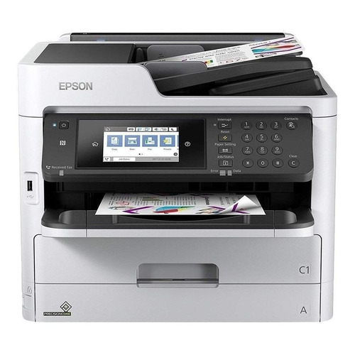 Impresora a color multifunción Epson WorkForce Pro WF-C5790 con wifi blanca y negra 100V/240V