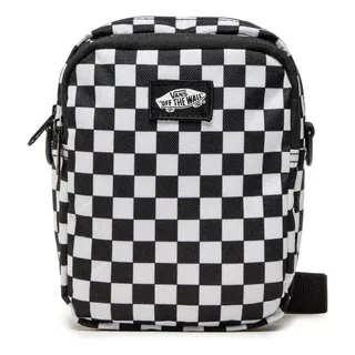 Bolsa Vans Unisex Acabado De Los Herrajes Plástico Color Negro Correa De Hombro Negro Diseño De La Tela Cuadros