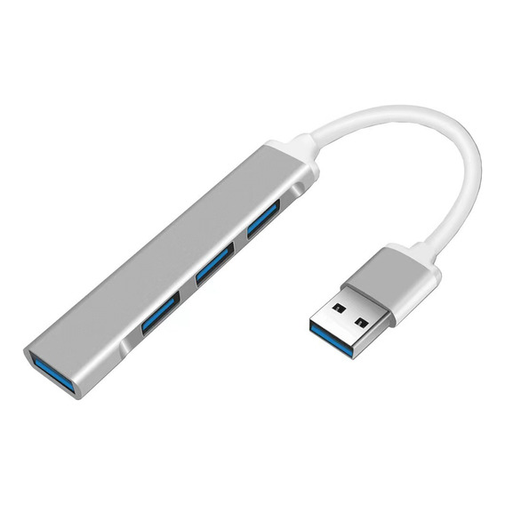 Hub Multipuertos Usb 3.0 Carcaza Aluminio 4 Puertos Fino