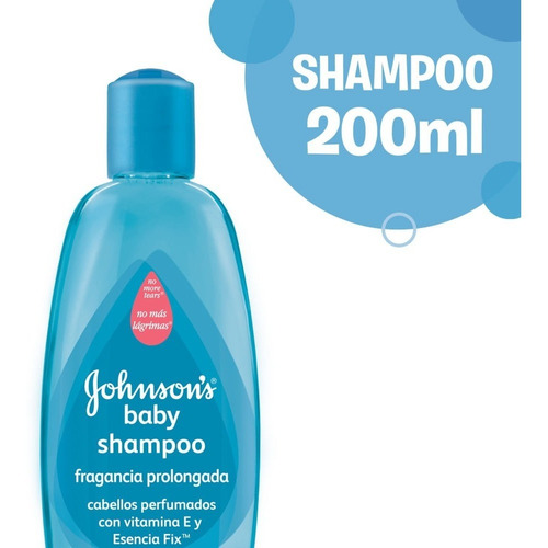 Shampoo Johnson's Baby Fragancia Prolongada en botella de 200mL por 1 unidad