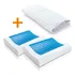 Combo Protector de Colchón King Acolchado + 2 Almohadas Ortopédicas con Gel Refrescante y Memoria Energy Plus
