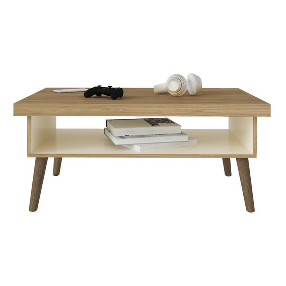  Mesa De Living Mesa Ratona Estilo Nordico Con Patas Madera