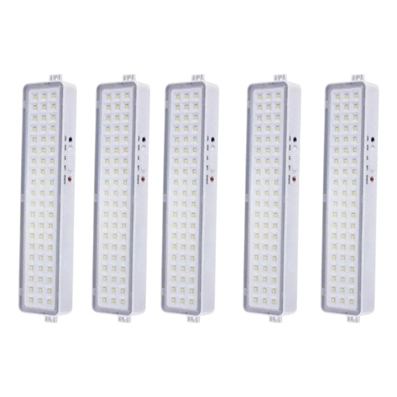 Luz Emergencia Recargable Candela 60 Leds - Pack X5