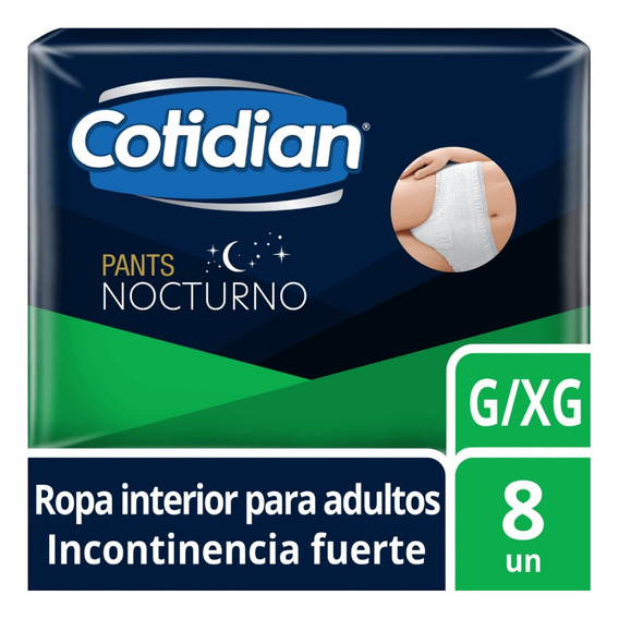 Pants Nocturnos Cotidian Incontinencia Fuerte 8 Un G/xg