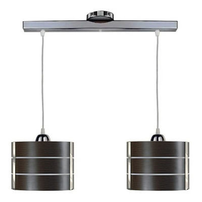 Colgante 4 Luces Wengue Deco Moderno Apto Led Luz Desing