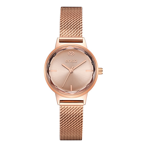 Reloj De Pulsera Enso Para Mujer Ew1052l2 Oro Rosa Color del fondo Oro/Oro rosa