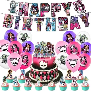 Set Cumpleaños Monster High Cotillón Decoración
