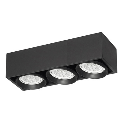 Plafon Cardanico 3 Luces Negro Apto Led Ar111 Gam G3nt