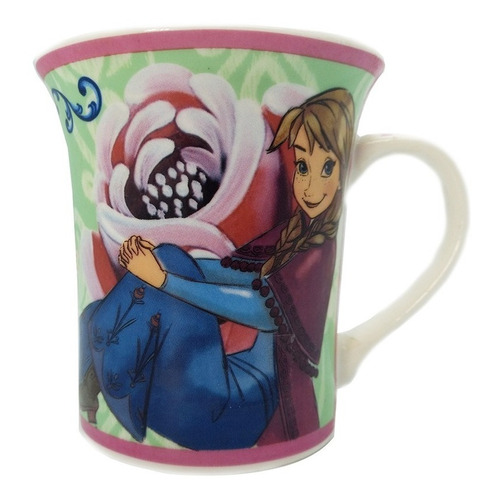 Taza De Cerámica Frozen Anna Disney Flores Beauty