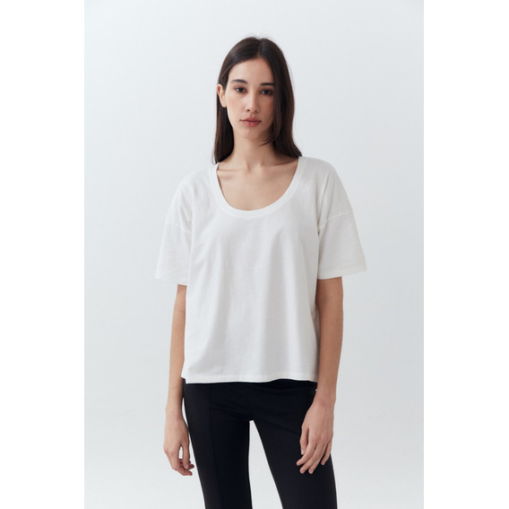 Remera Cotton Washed Lui - Off-white Mujer Desiderata