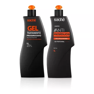 Kit Gel Progressivo Fresh Sachê + Shampoo Anti Resíduos 