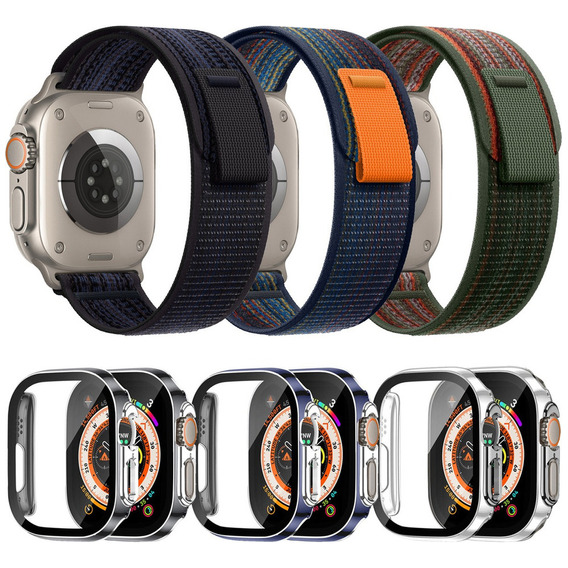 3 Correas Trail Loop + 3 Funda Para Watch Ultra 49mm